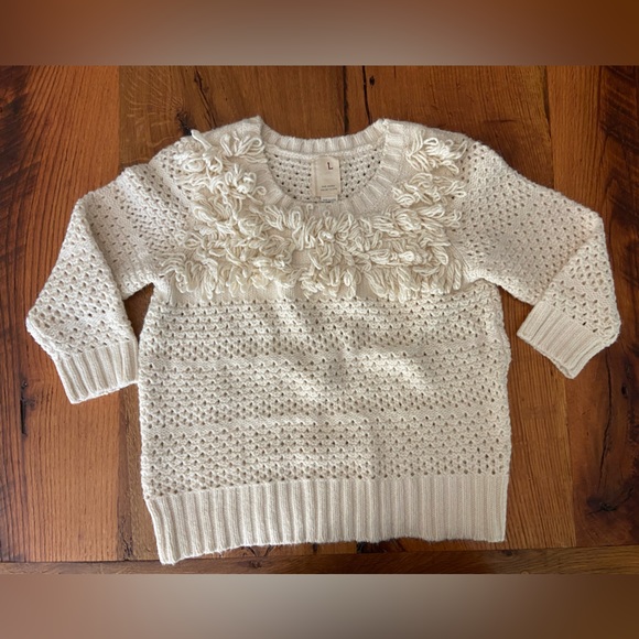 Anthropologie Sweaters - Anthropologie Far Away From Close Ivory Sweater w/ Special Details, Size Large